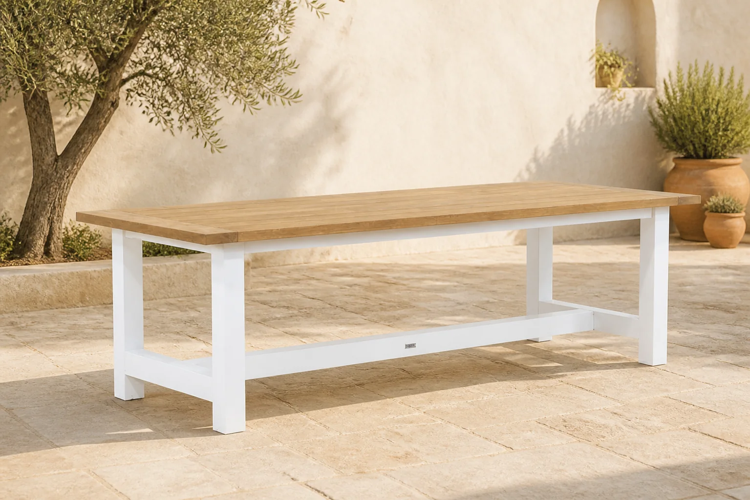 Sfeerfoto van Lifestyle Garden Furniture Los Angeles dining tuintafel 260 x 100 cm – Wit