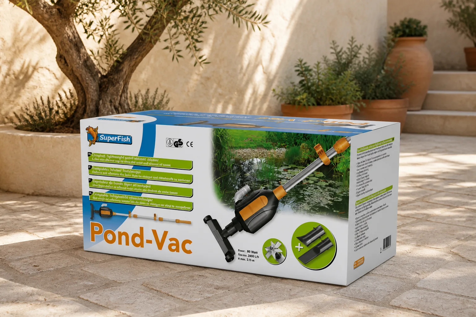 Sfeerfoto van Superfish Pond Vac vijver