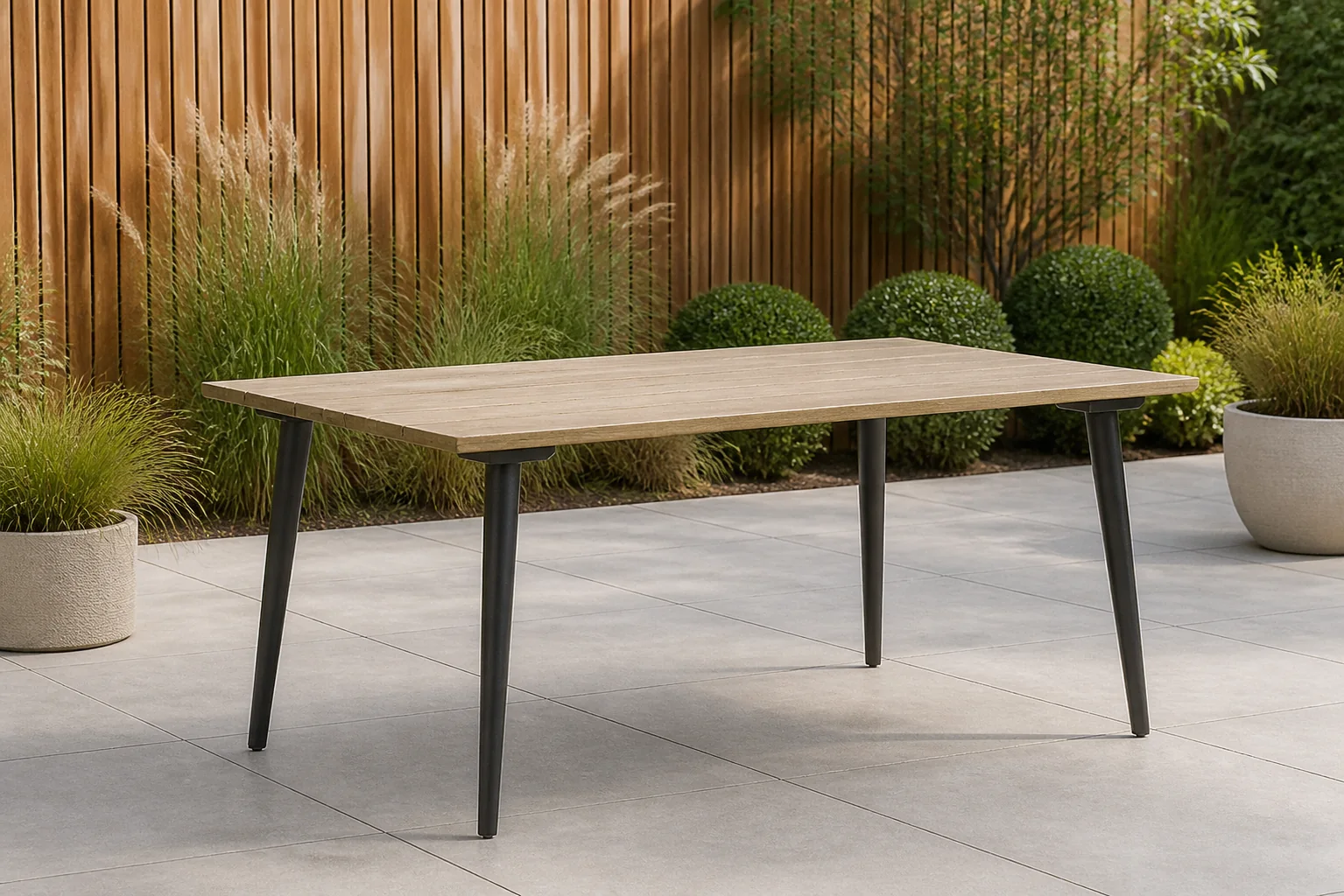 Sfeerfoto van Lifestyle Garden Furniture Montana dining tuintafel 180 x 100 cm – Grijs-antraciet