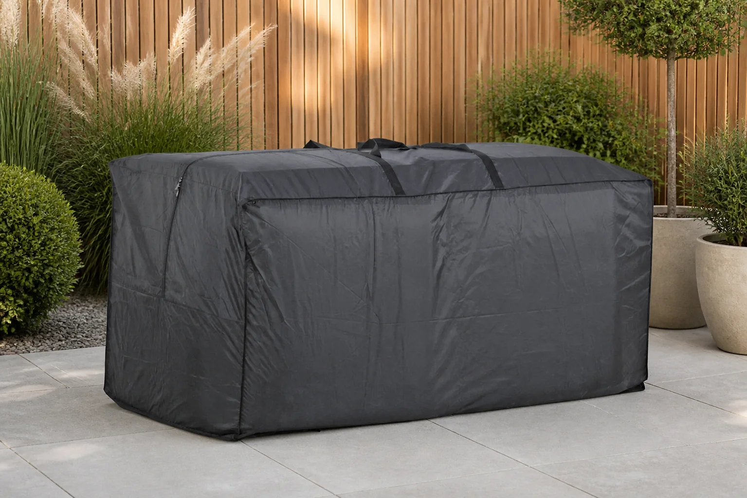 Sfeerfoto van Outdoor Cover kussentas 175 x 80 x 80 cm – Grijs-antraciet