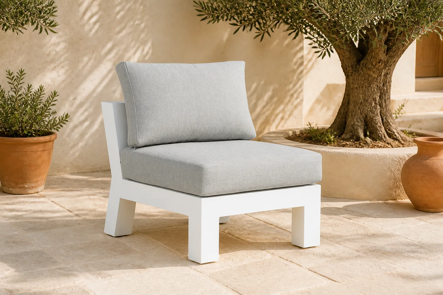 Sfeerfoto van Santika Furniture Yovita midden module – Wit