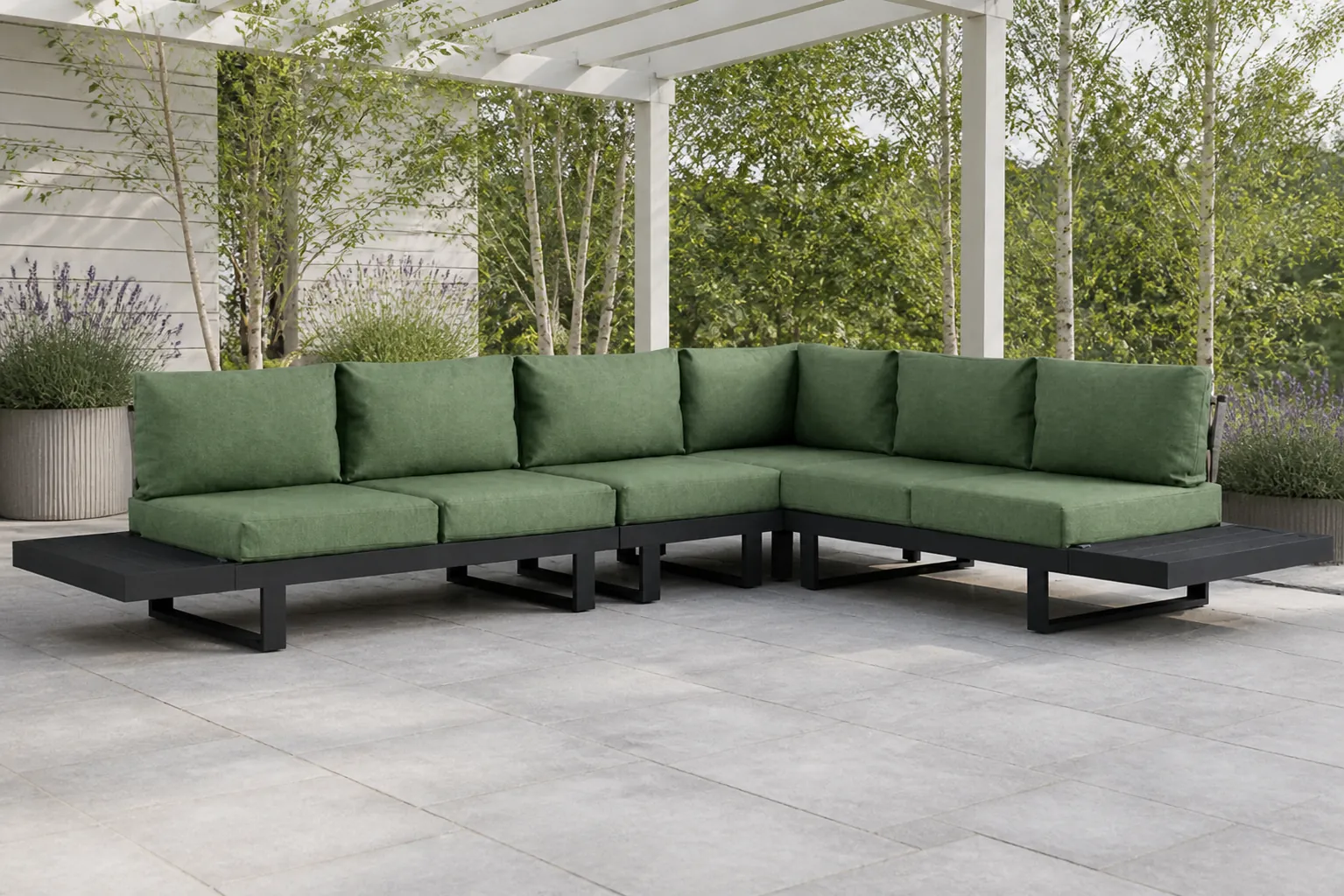 Sfeerfoto van Lifestyle Garden Furniture Lorenzo hoek loungeset 6-delig – Grijs-antraciet