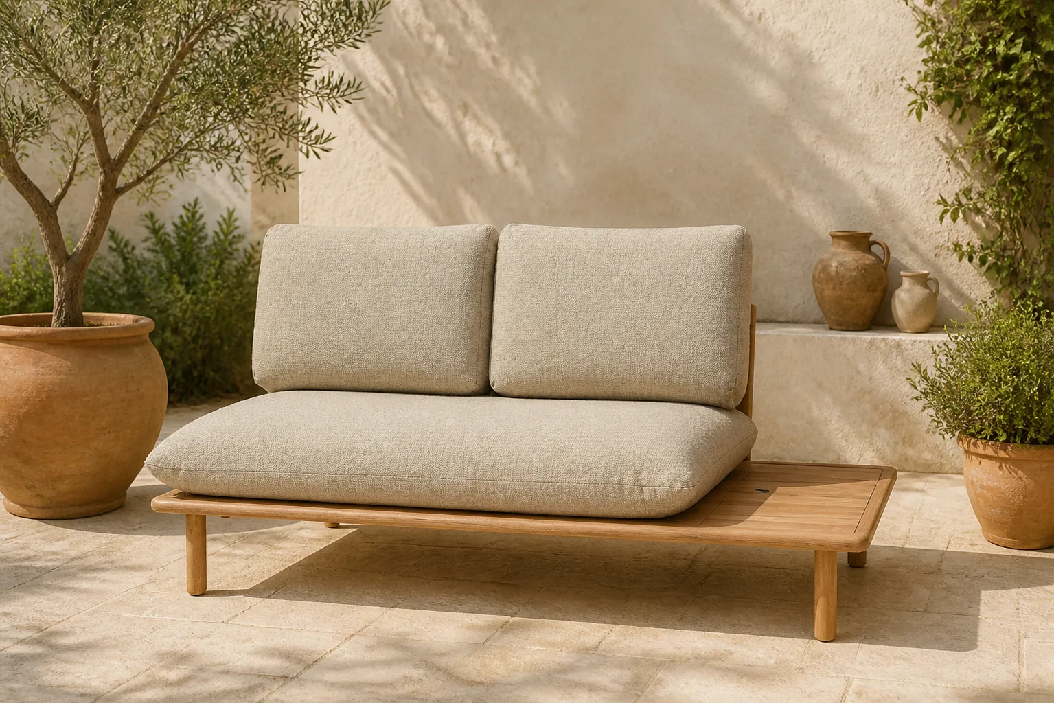 Sfeerfoto van Apple Bee | Sling Loungebank 2-zits Links | Cotton Flower