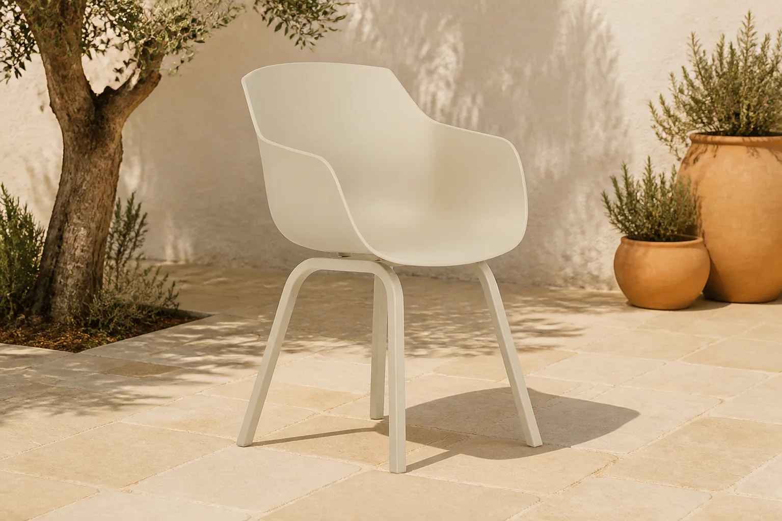 Sfeerfoto van Lifestyle Garden Furniture Salina dining tuinstoel – Taupe-naturel-bruin