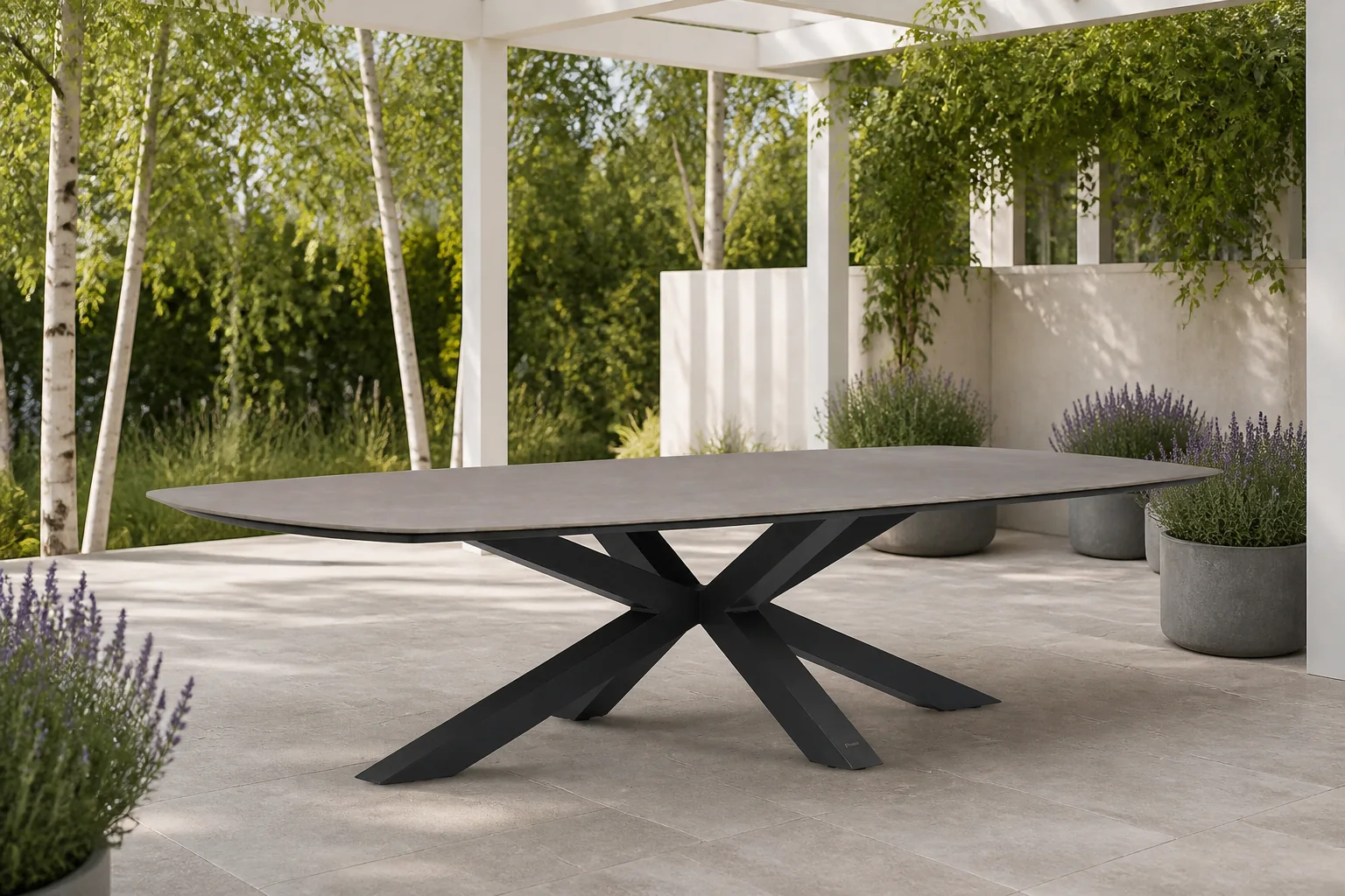 Sfeerfoto van Coco Voyage dining tuintafel 300x 120 cm – Grijs-antraciet
