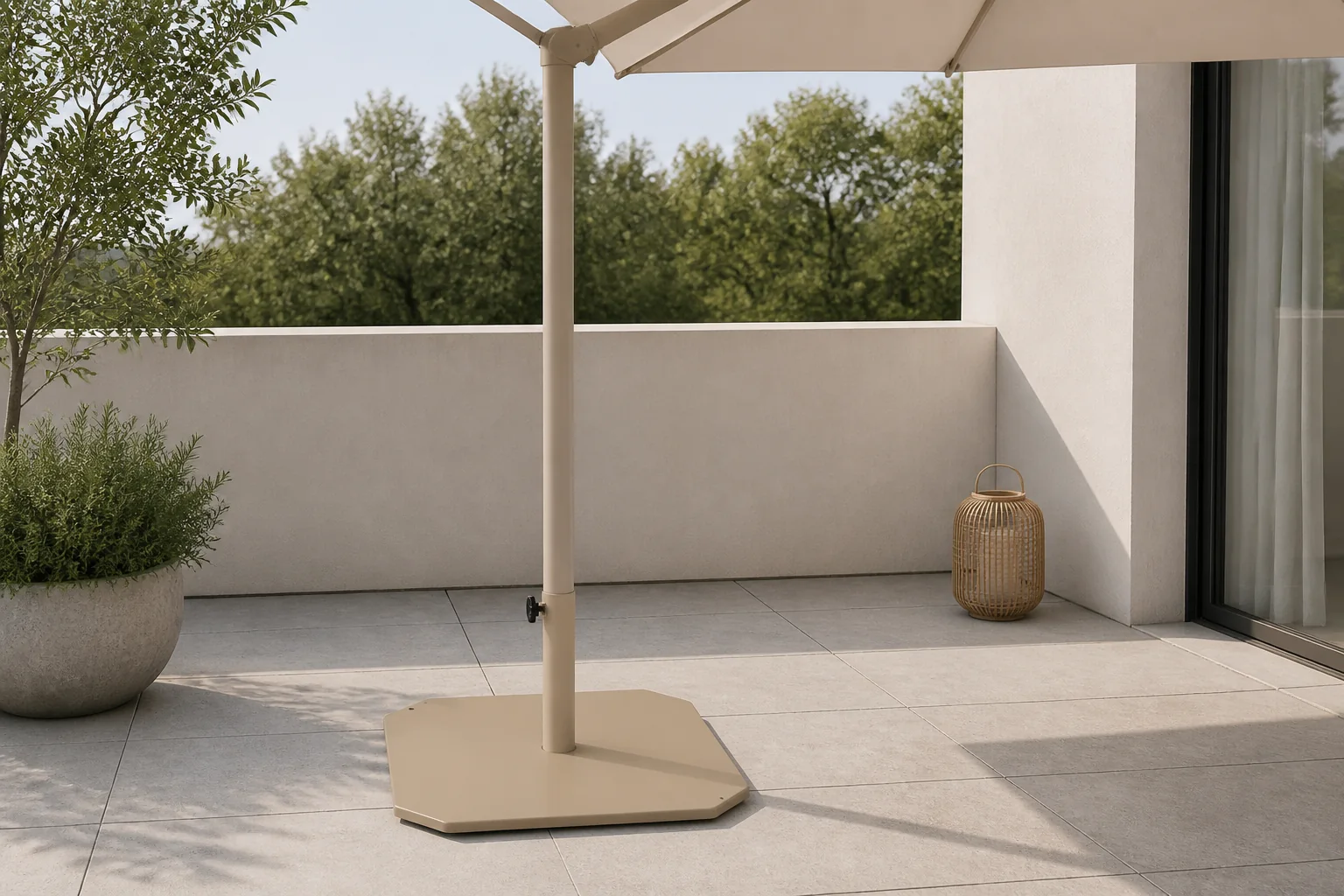 Sfeerfoto van Zuiver parasolvoet Sunshine – Beige
