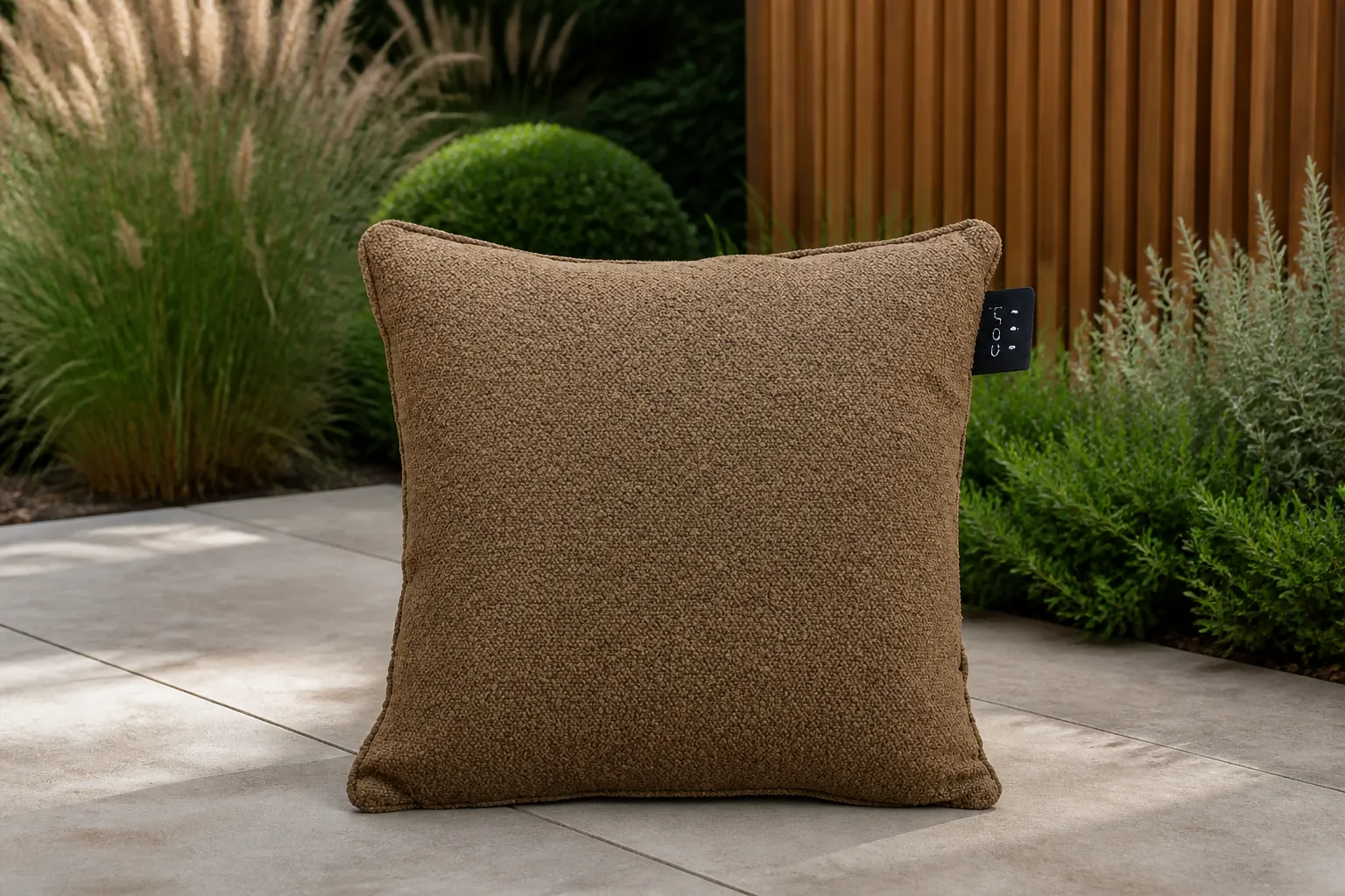 Sfeerfoto van Cosipillow teddy earth brown 50x50cm – bruin