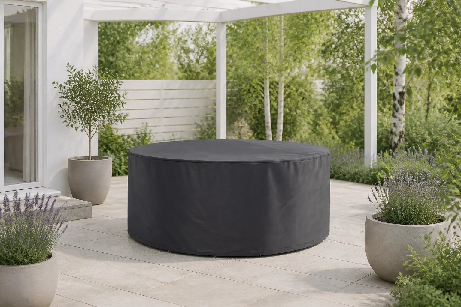 Sfeerfoto van Platinum AeroCover | Tuinsethoes Ø200 x 85(h) cm