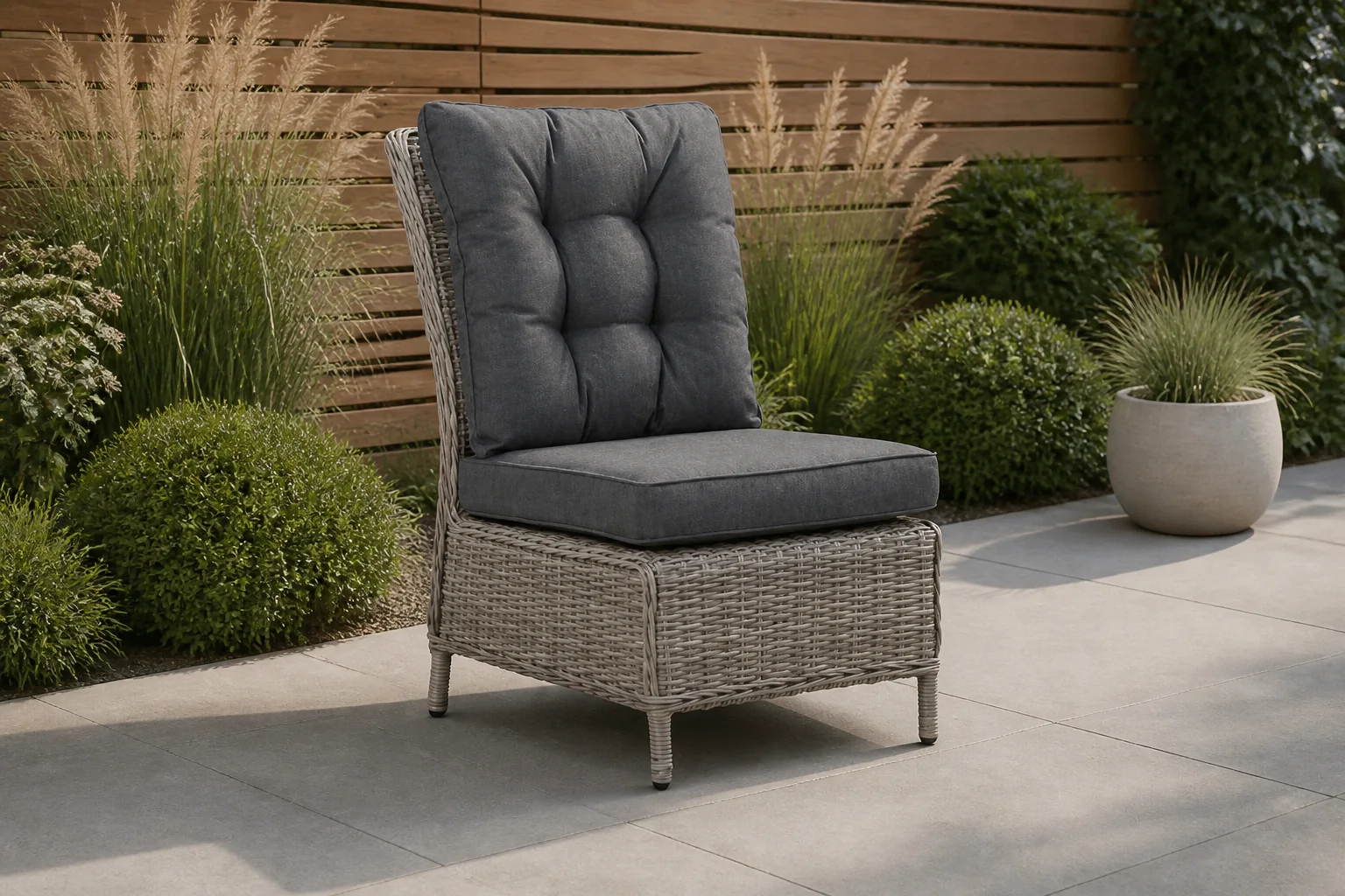 Sfeerfoto van Garden Collections New Castle midden module – Grijs-antraciet
