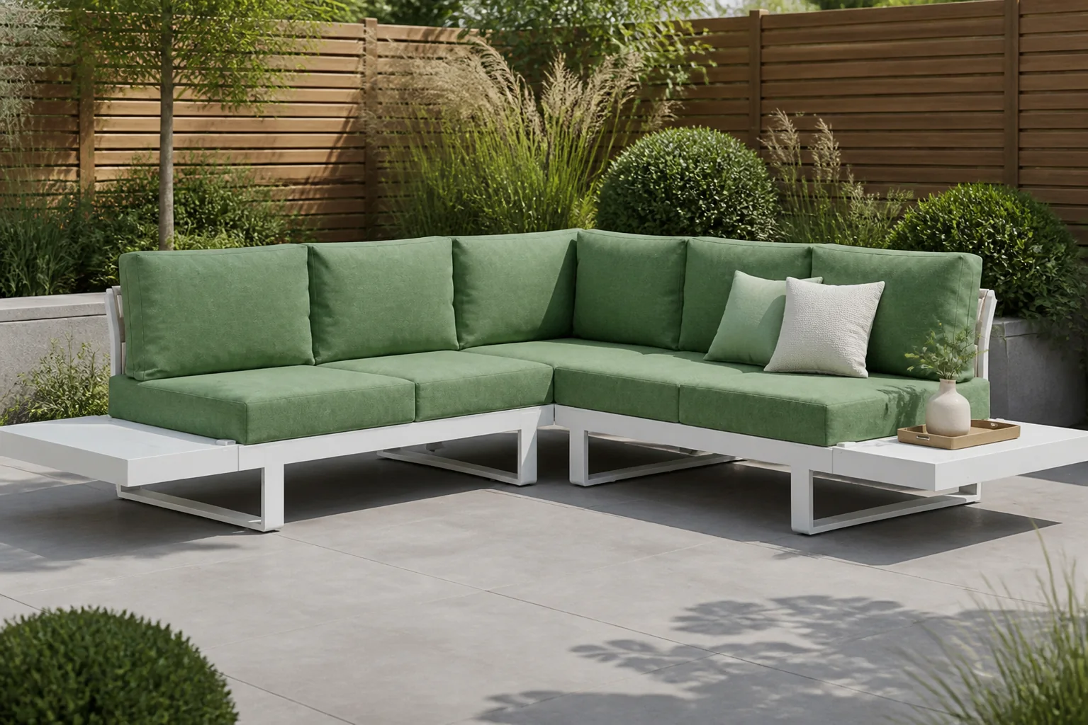 Sfeerfoto van Lifestyle Garden Furniture Lorenzo hoek loungeset 5-delig – Wit