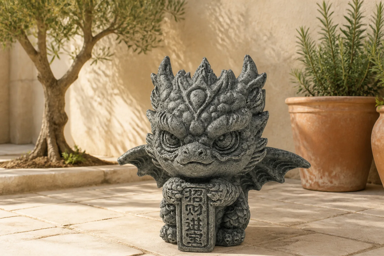 Sfeerfoto van Superfish Eco deco dragon – grijs