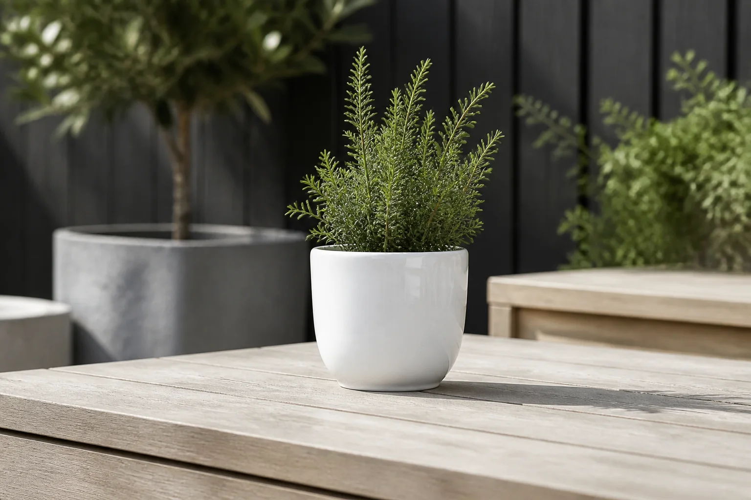 Sfeerfoto van Mica decorations Bloempot Pot rond tusca 6.5 x 7.5 cm wit Mica