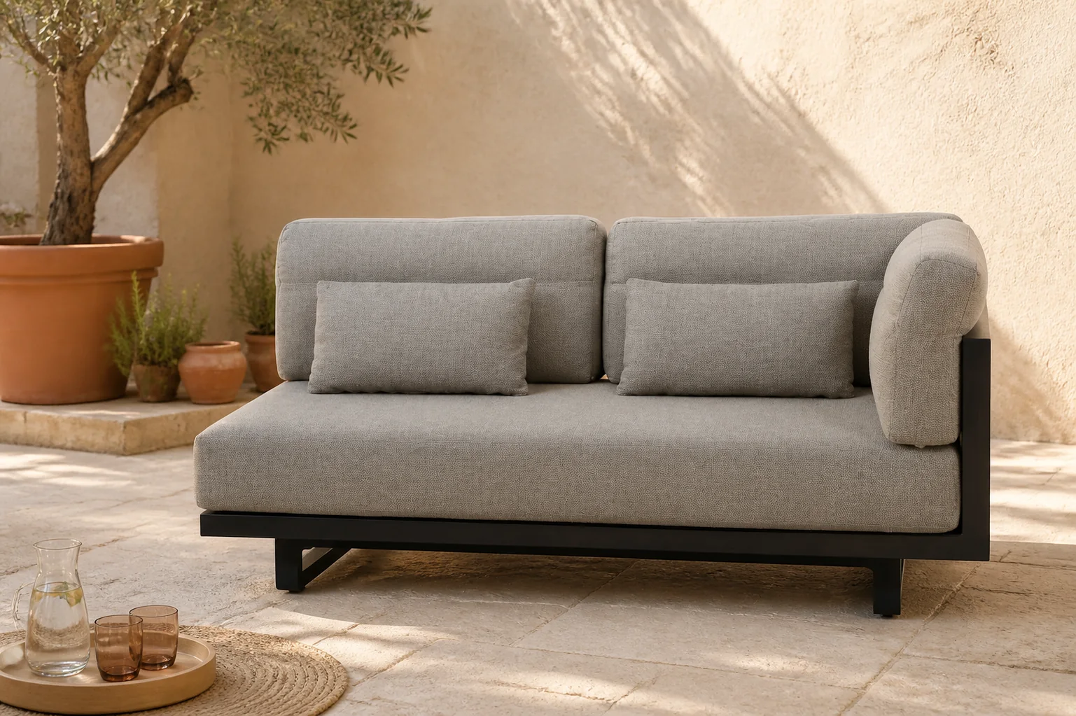 Sfeerfoto van Apple Bee | Santorini Loungebank 2-zits Links | Rope
