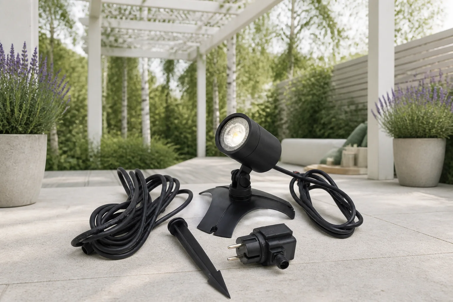 Sfeerfoto van Ubbink AquaLight 60 LED onderwaterverlichting warm wit
