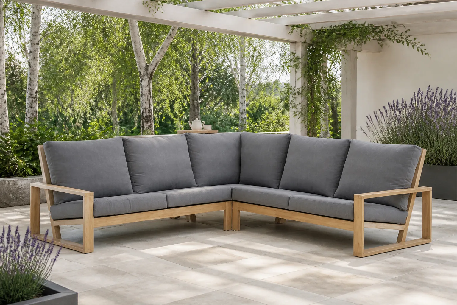 Sfeerfoto van Lifestyle Garden Furniture Pure Island hoek loungeset 3-delig – Transparant