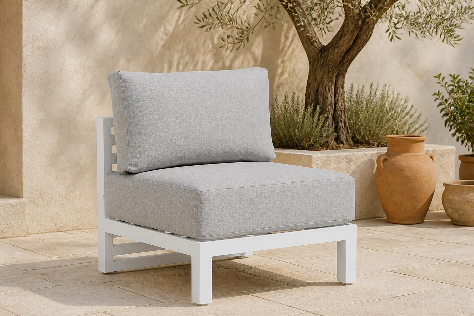 Sfeerfoto van Santika Furniture Jaya midden module Quick Dry Foam – Wit