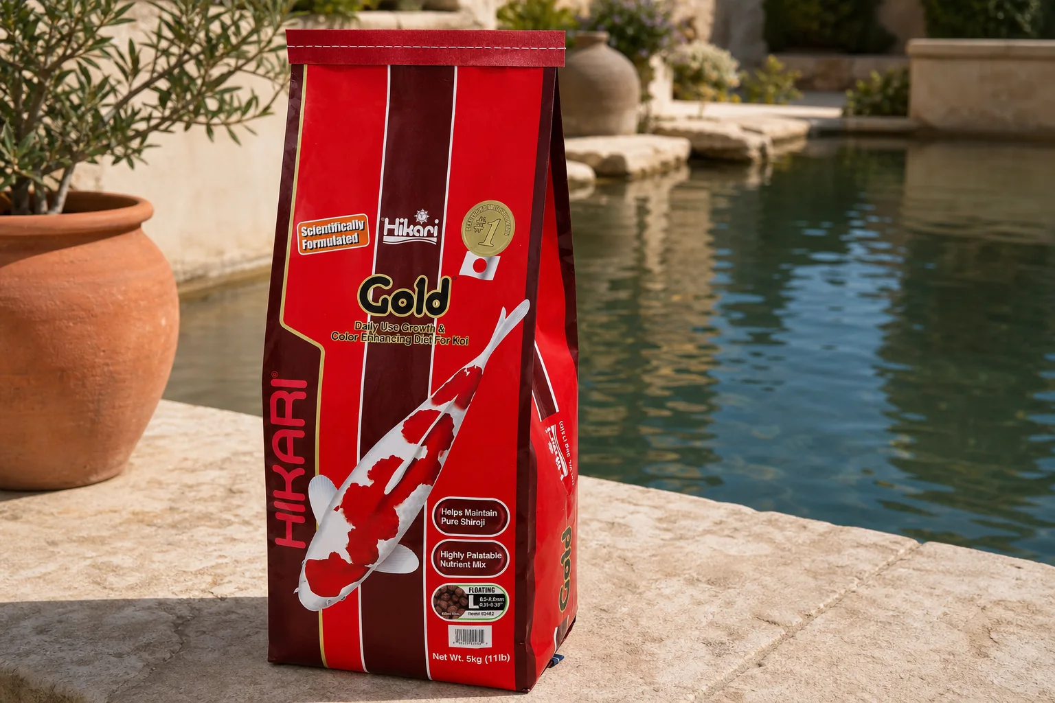 Sfeerfoto van Hikari Visvoer Gold large 5 kg