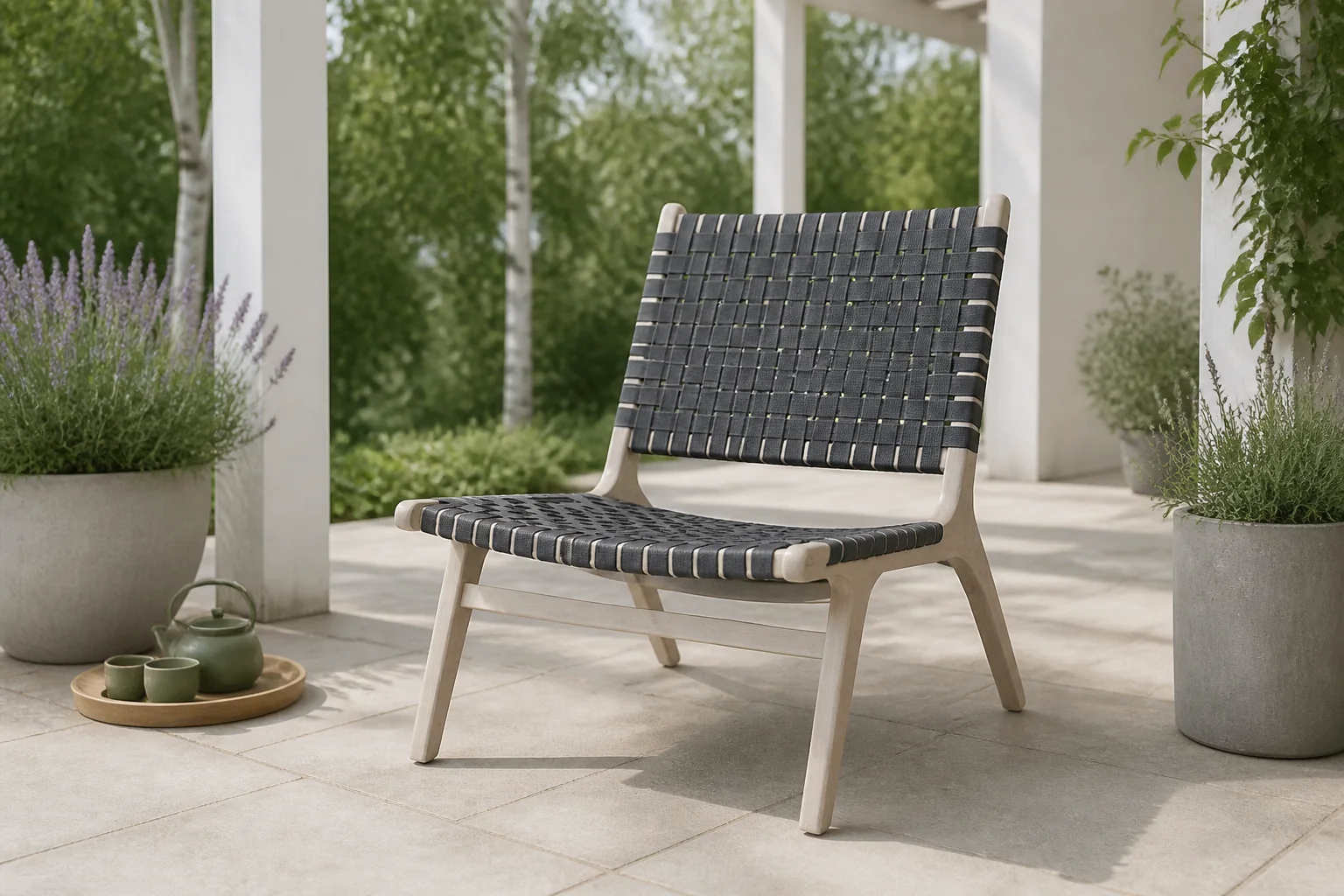 Sfeerfoto van Own Aringo lounge tuinstoel tuinmeubel – grijs