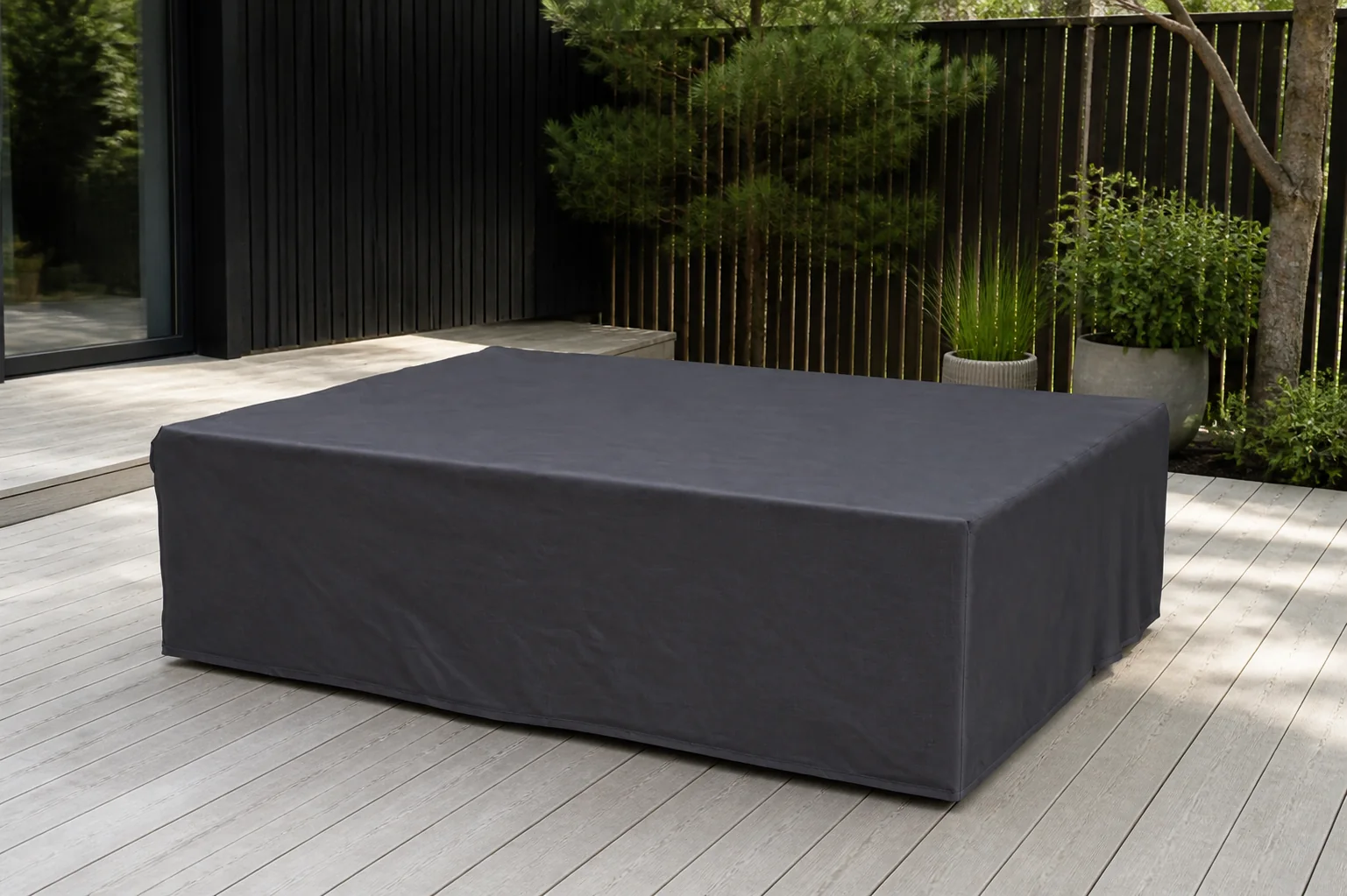 Sfeerfoto van Aerocover Loungesethoes 250x200xH70 cm antraciet – zwart