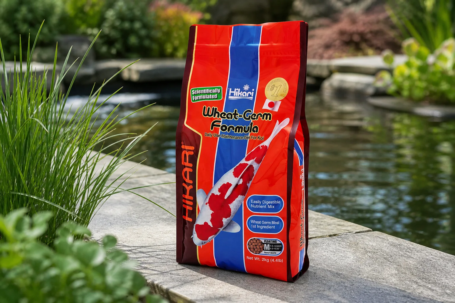 Sfeerfoto van Hikari Visvoer Wheat-germ medium 2 kg