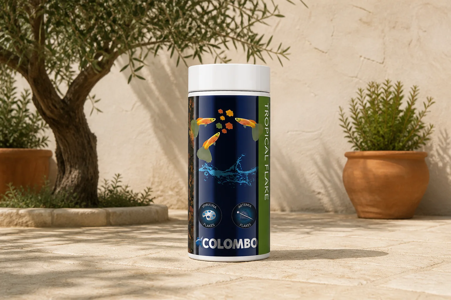 Sfeerfoto van Colombo Tropical Vlokken 250 Ml vissenvoer – Zie Foto