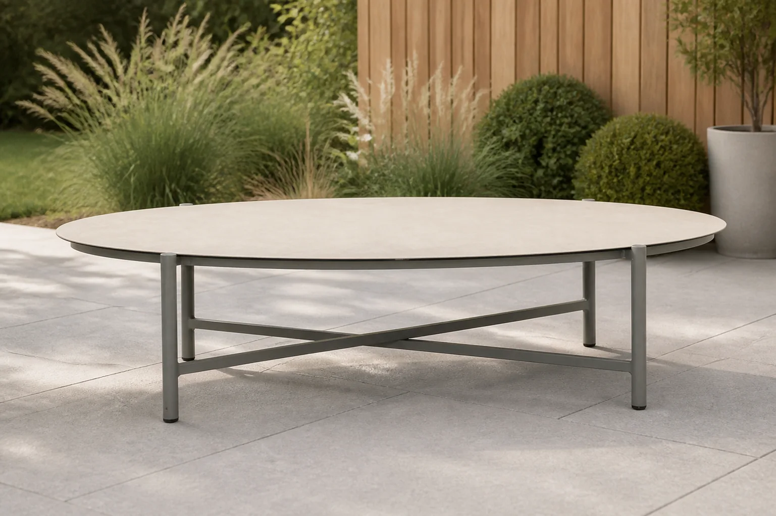 Sfeerfoto van Apple Bee | Bora Koffietafel 130 x 65 x 32,5(h) cm | Taupe