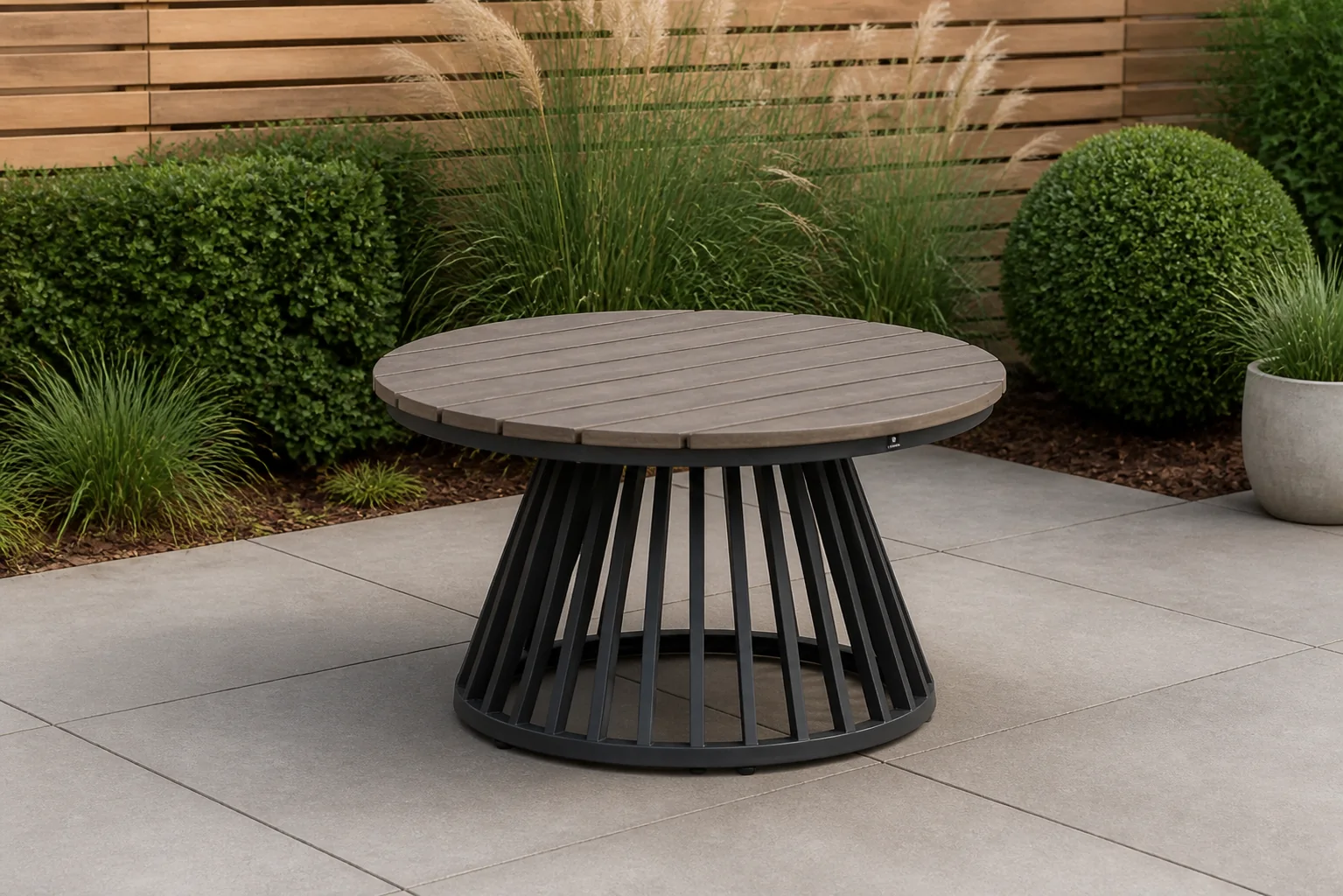 Sfeerfoto van Coco Sorrento loungetafel 60 cm – Grijs-antraciet