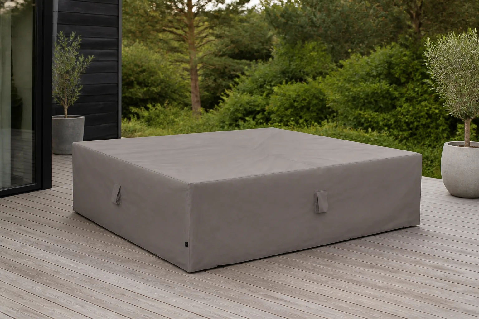 Sfeerfoto van Madison loungeset hoes (255×255 cm) – Grijs