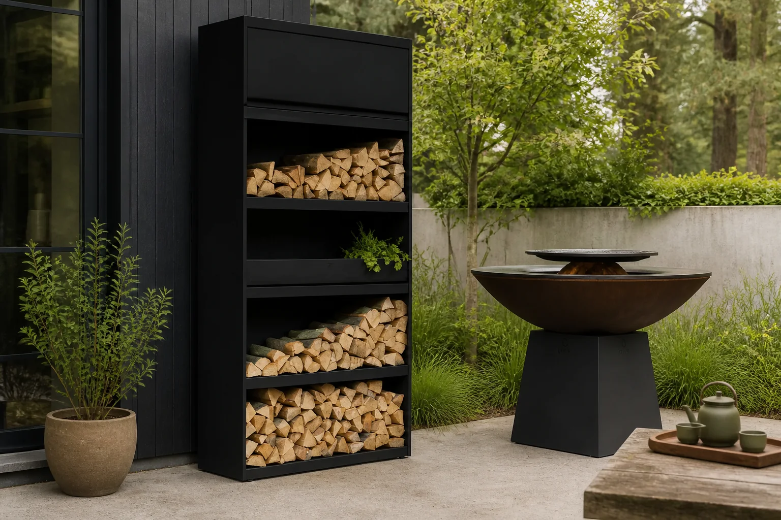 Sfeerfoto van OFYR | Wood Storage Black 100