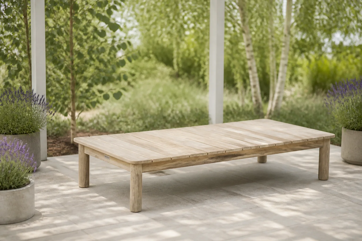 Sfeerfoto van Lifestyle Garden Furniture Sentis loungetafel 145 cm – Old teak greywash