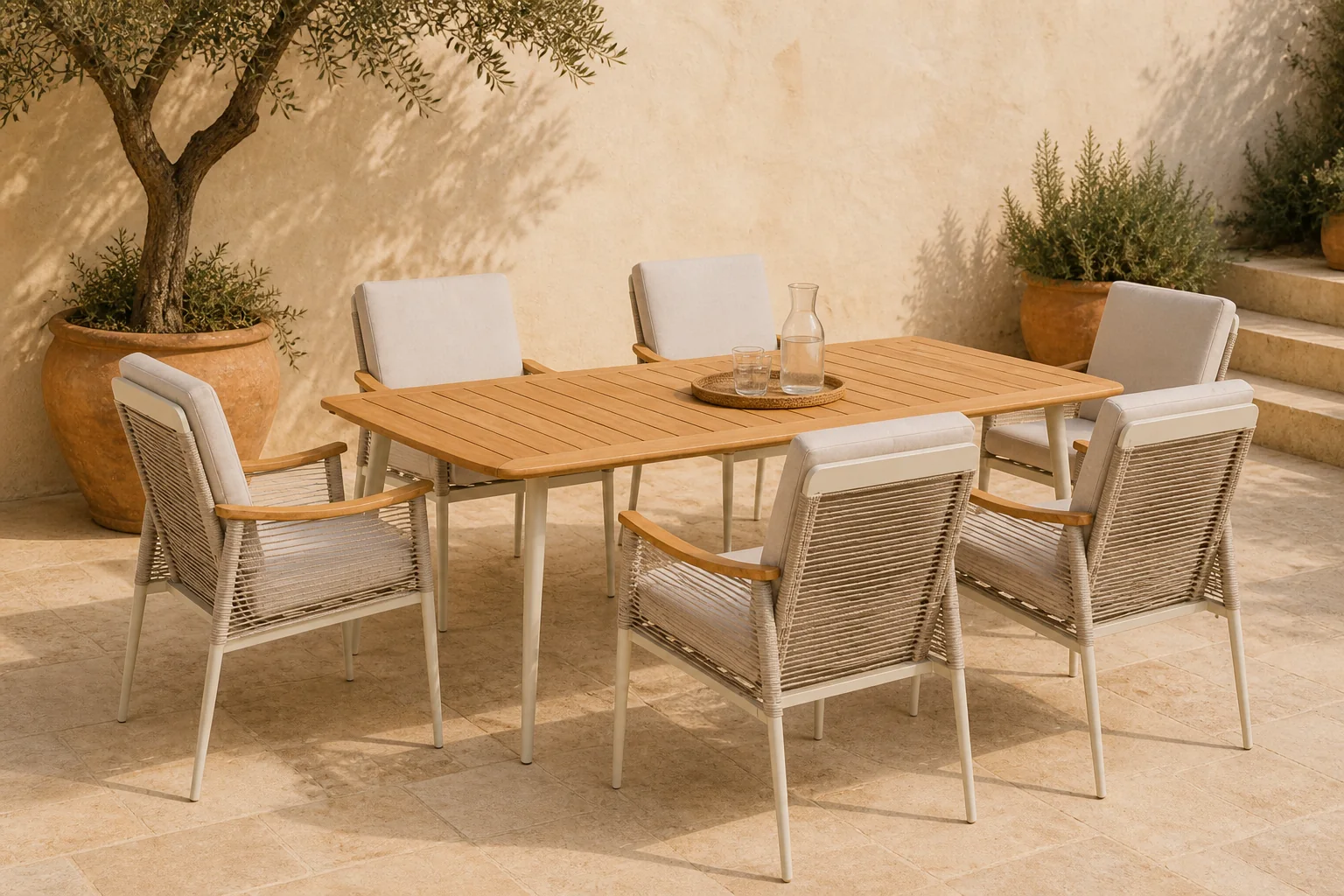 Sfeerfoto van SenS-Line Sevilla diningset – crème