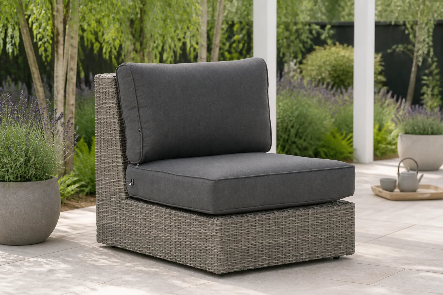 Sfeerfoto van Garden Collections Oxford midden element – Taupe-naturel-bruin