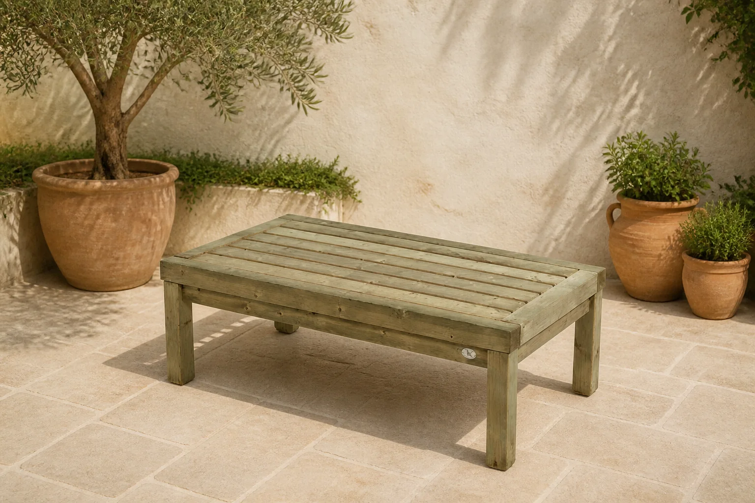 Sfeerfoto van Talen buitenmeubelen Loungetafel 130×75 cm