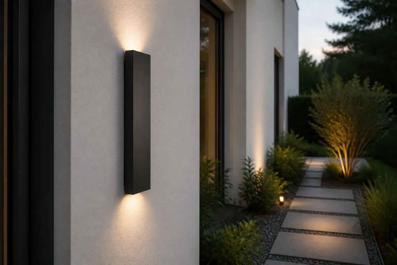 Sfeerfoto van Calex Montevia wandlamp 30cm zwart