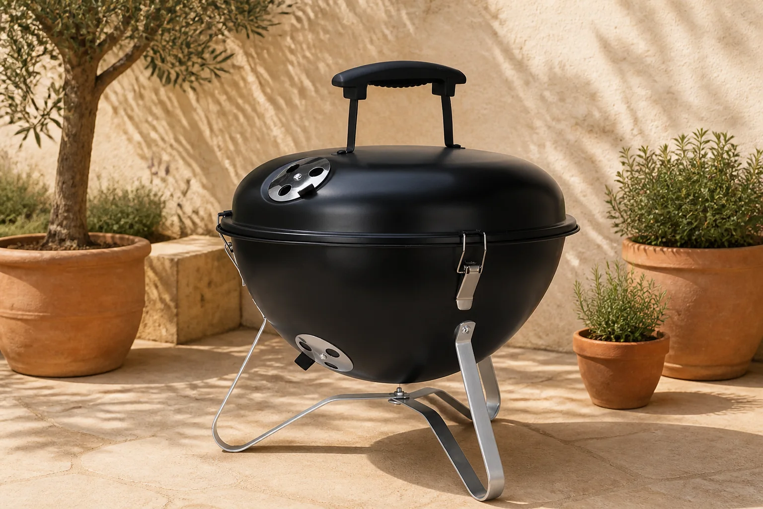 Sfeerfoto van Nampook BBQ bolvorm 37 cm GS TUV zwart