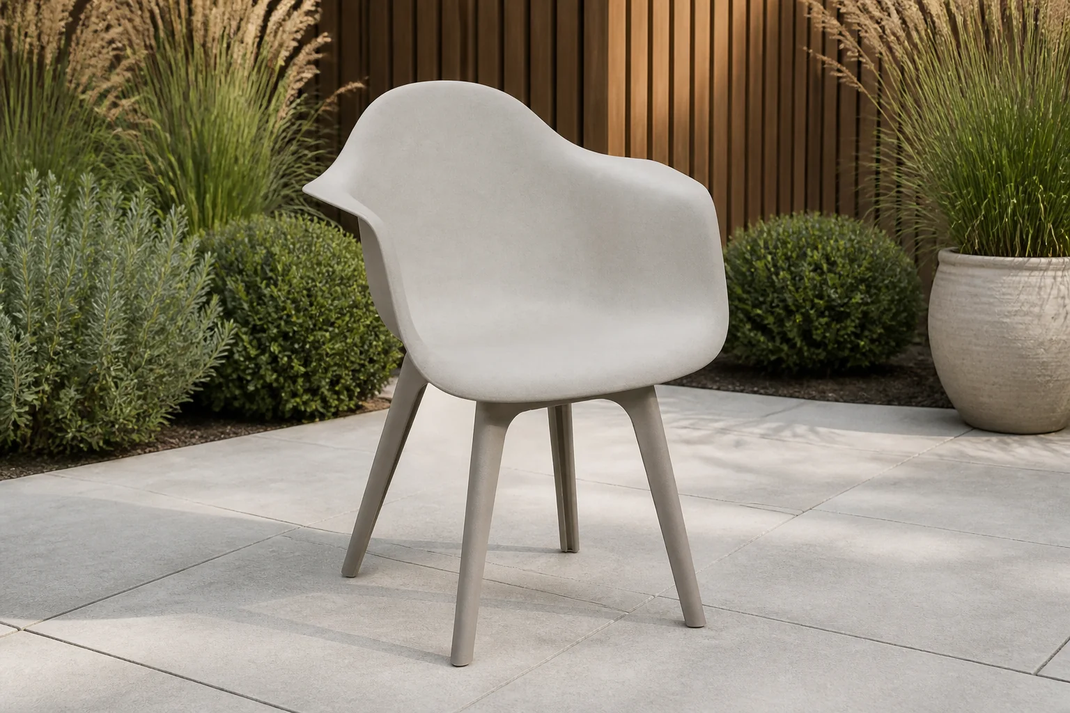 Sfeerfoto van Own Simon dining tuinstoel White – bruin