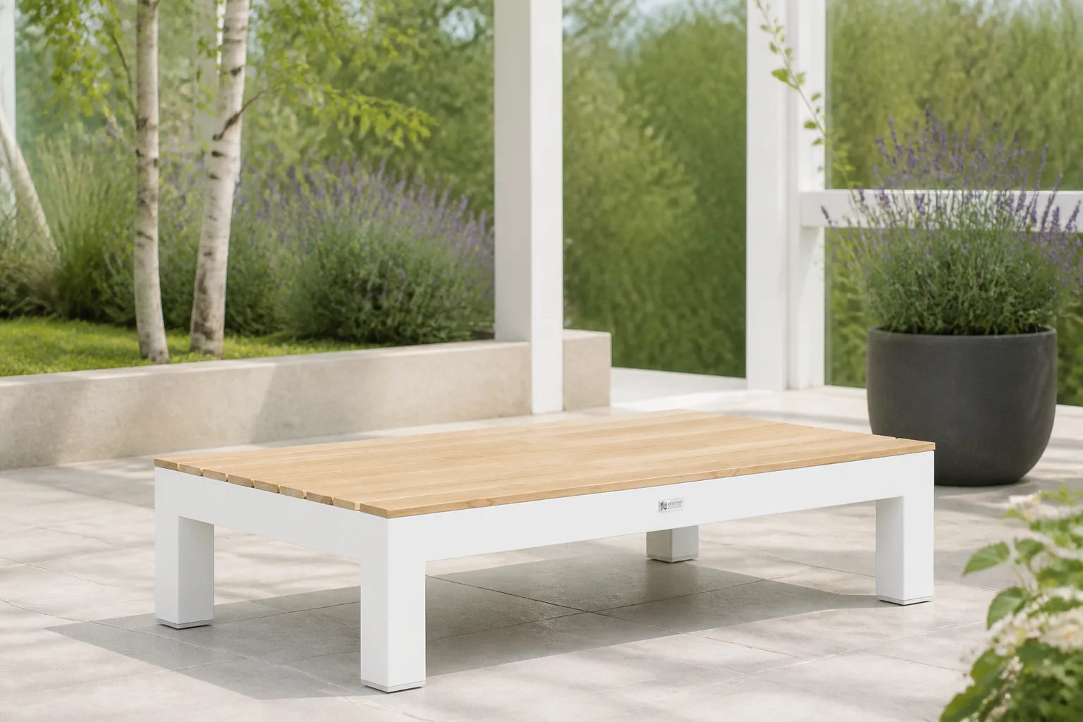 Sfeerfoto van Lifestyle Garden Furniture Ravalla loungetafel rechthoek white – Wit