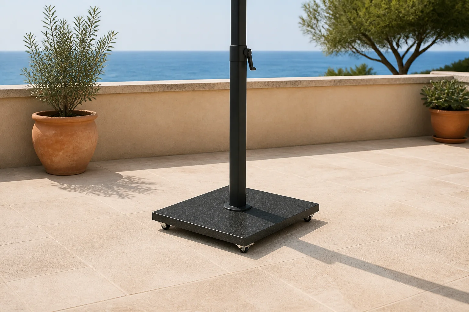 Sfeerfoto van Garden Impressions Hawaii parasolvoet 90 kilo royal anthracite