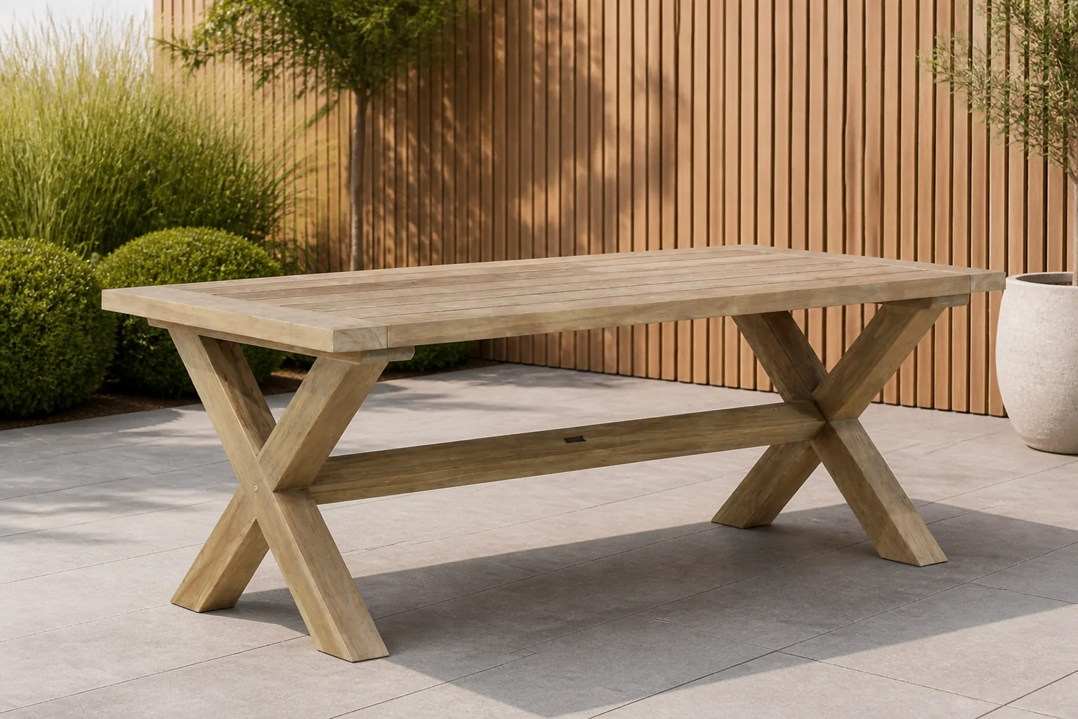 Sfeerfoto van Garden Collections Oregon dining tuintafel 200 x 100 cm – Transparant