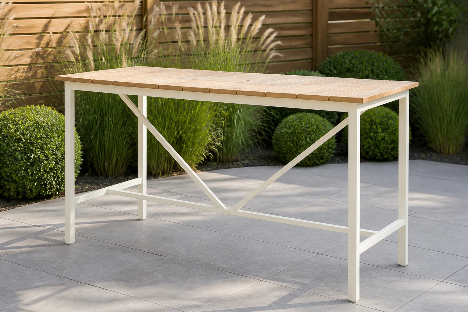 Sfeerfoto van Apple Bee | Milou Bartafel 150 x 78 cm | Oyster-Teak