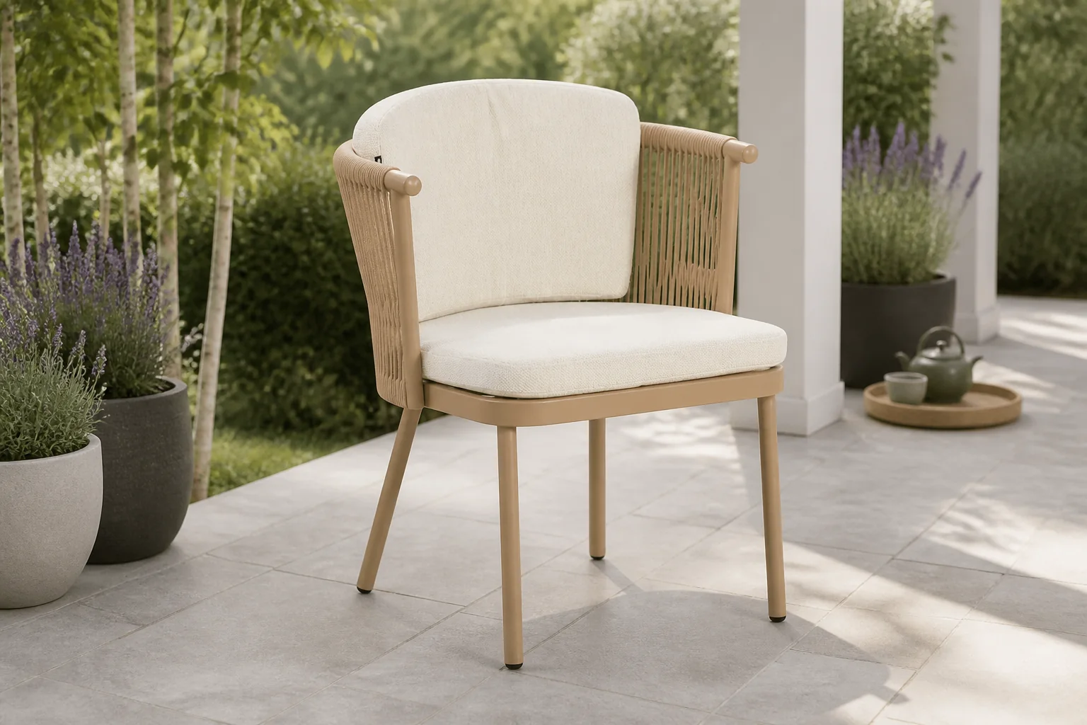 Sfeerfoto van Hartman Toledo Dining Tuinstoel Cappuccino