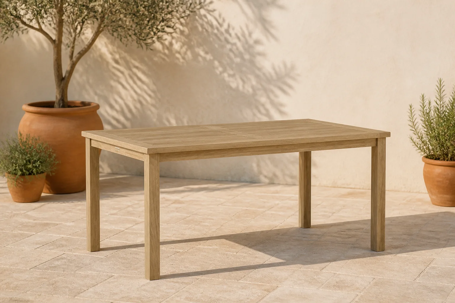 Sfeerfoto van Garden Collections Weston dining tuintafel 160 x 90 cm – Old teak greywash