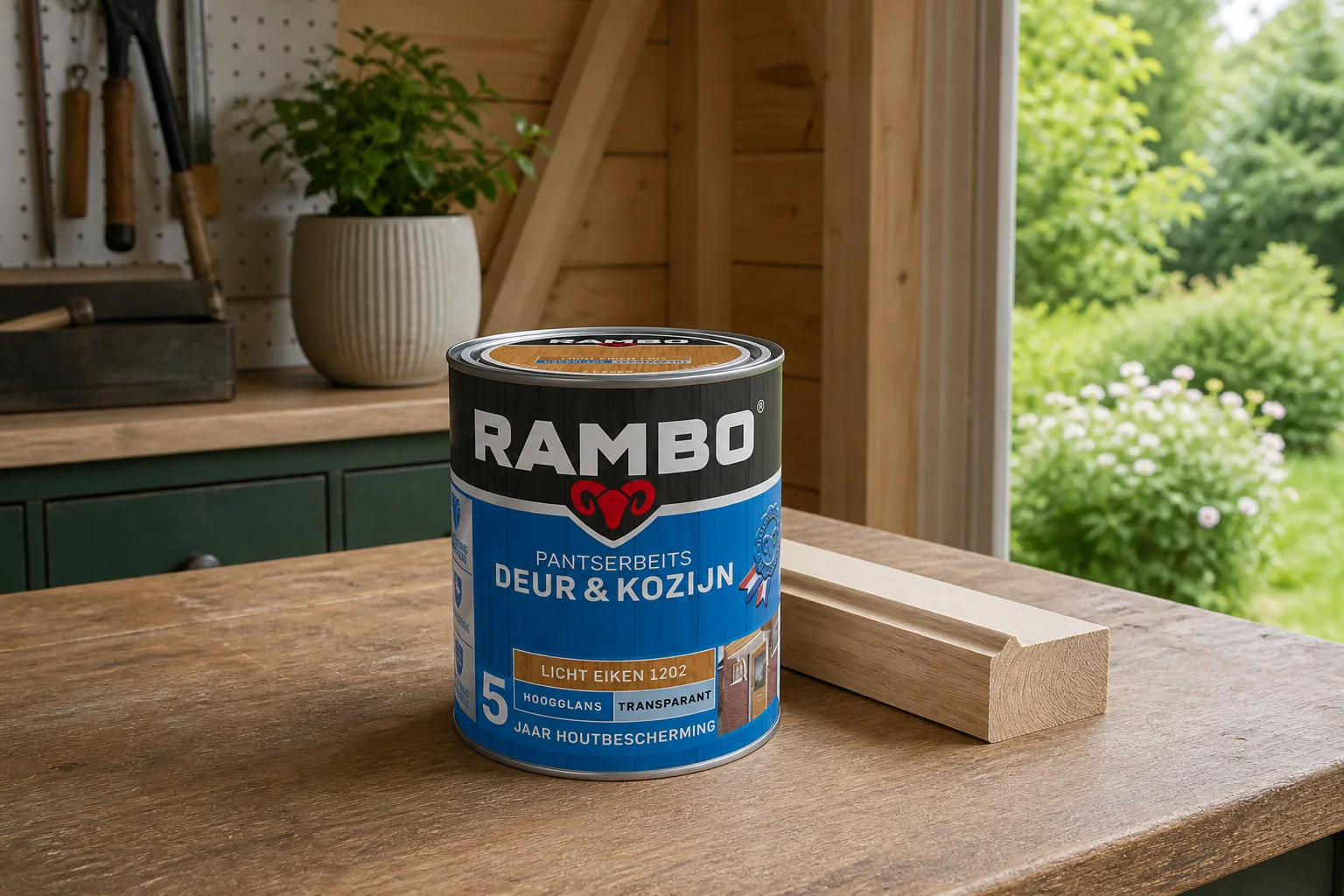 Sfeerfoto van Rambo Pantserbeits deur en kozijn hg tr. 1202 0,75l – hout