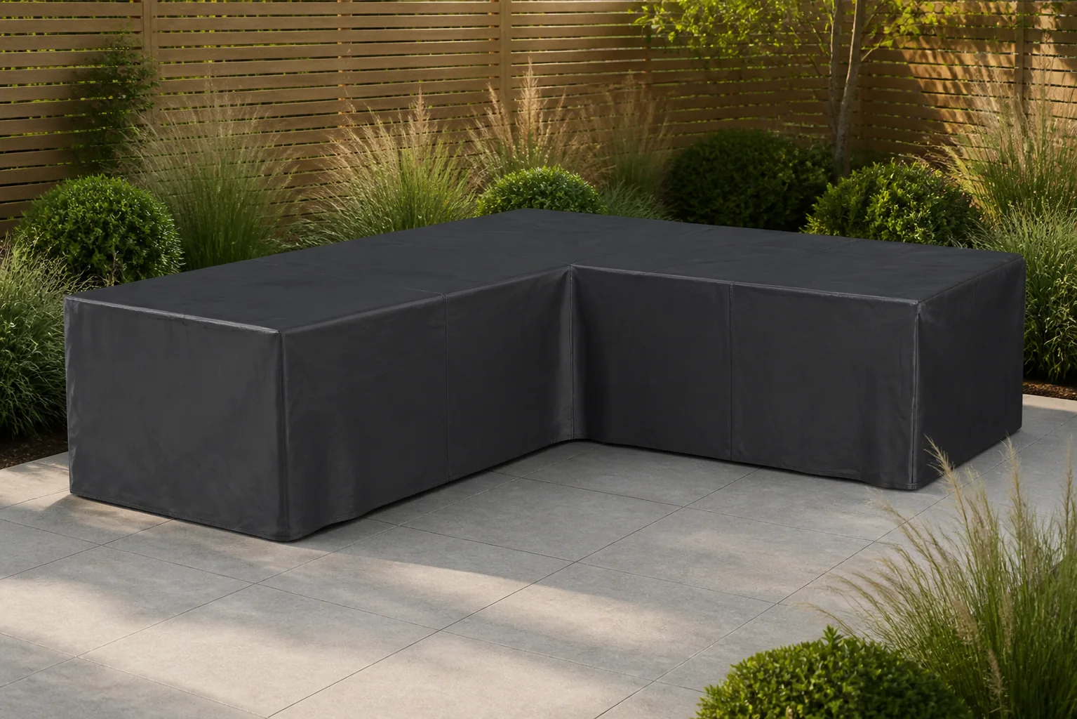 Sfeerfoto van Platinum AeroCover | Loungesethoes 300 x 300 x 100 x 70(h) cm | L-vorm