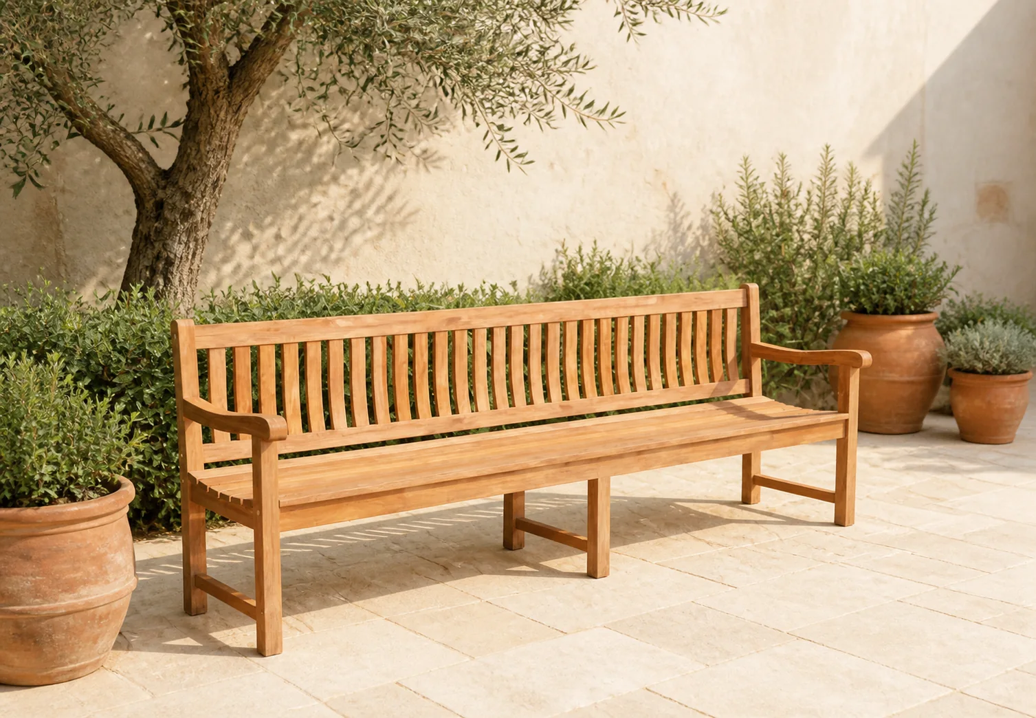 Sfeerfoto van Tuindeco Tuinbank Bretagne 250 cm – hout