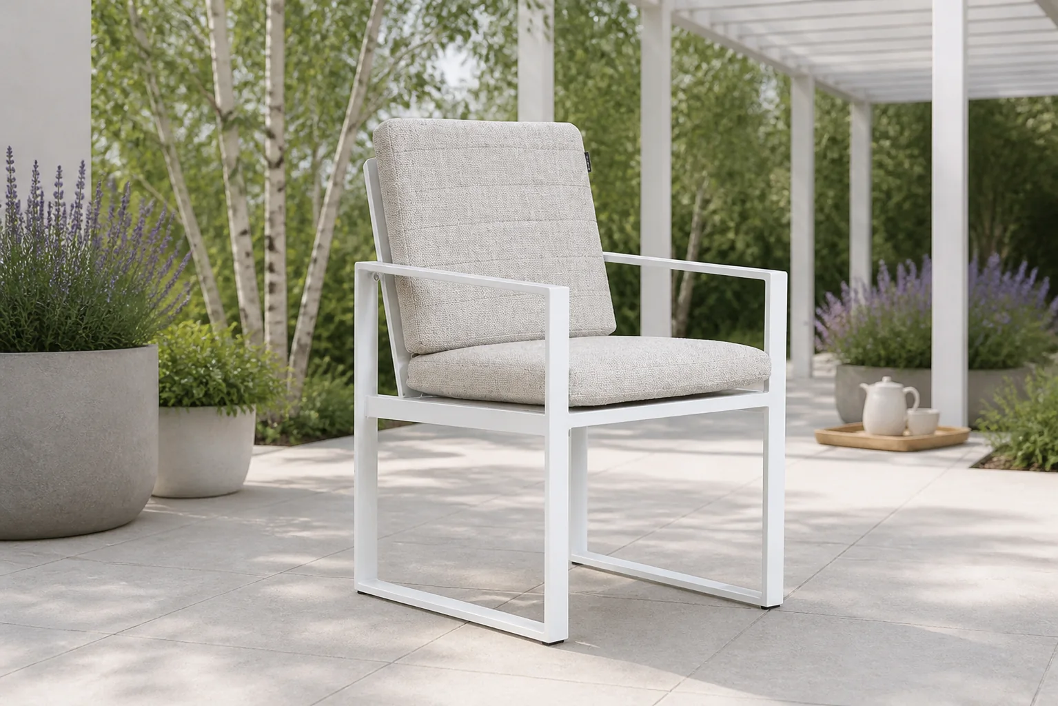 Sfeerfoto van Lifestyle Garden Furniture Nuno dining tuinstoel – Wit