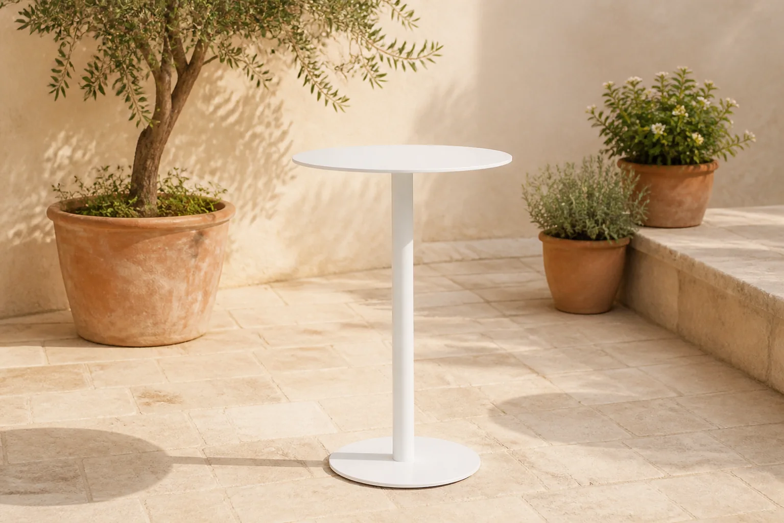 Sfeerfoto van Coco Como bartafel 70 cm – Wit