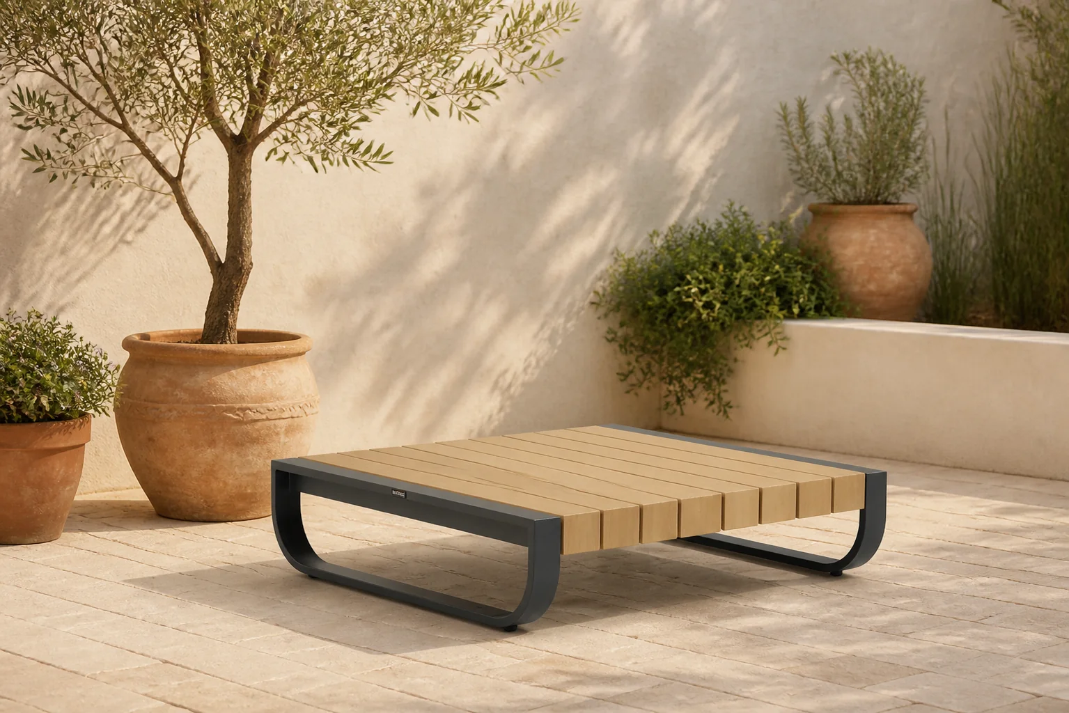 Sfeerfoto van Lifestyle Garden Furniture Venice loungetafel 80 x 80 cm – Grijs-antraciet