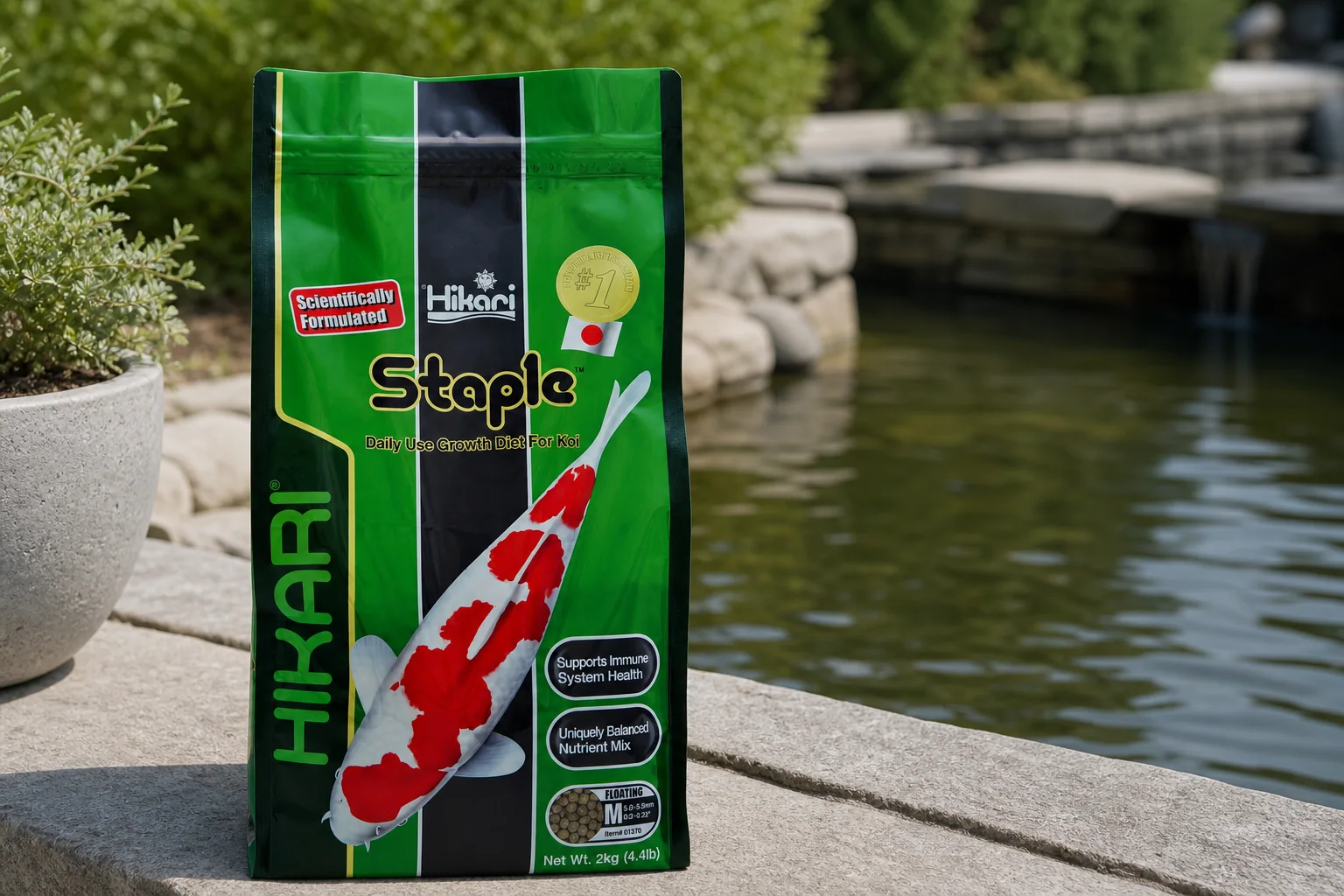 Sfeerfoto van Hikari Visvoer Staple medium 2 kg