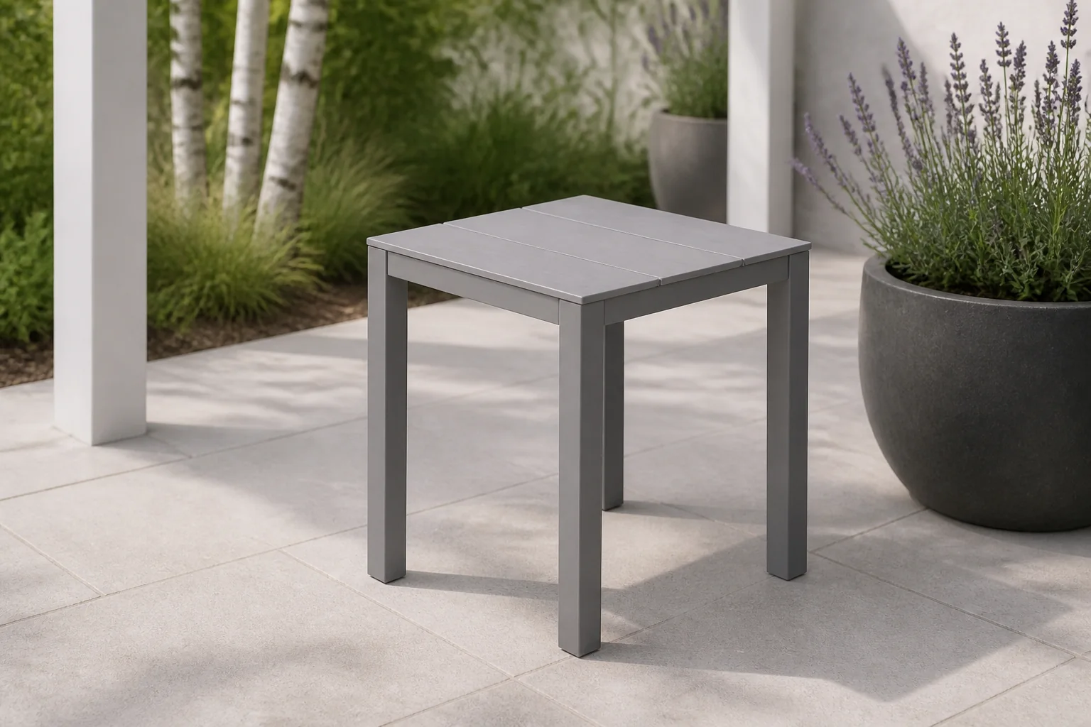 Sfeerfoto van Garden impressions Jackson Bijzettafel 49×58 cm – grijs